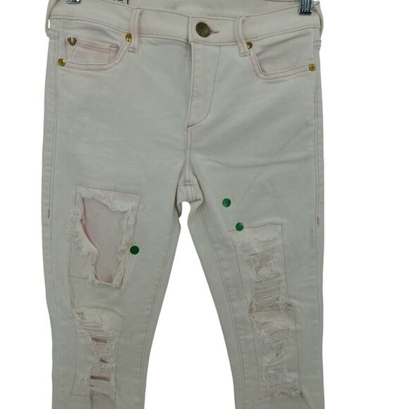 True Religion Distressed Light Pink Skinny Jeans 28 - Picture 8 of 15